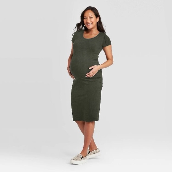 Isabel Maternity by Ingrid & Isabel Short Sleeve T-Shirt Maternity Dress - Picture 1 of 6